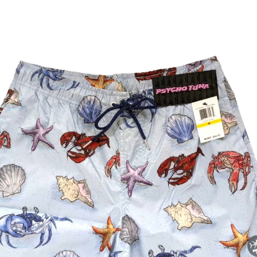 Mens M Swimsuit Psycho Tuna Board Shorts Medium Summer vacation swim tru… - Picture 9 of 10